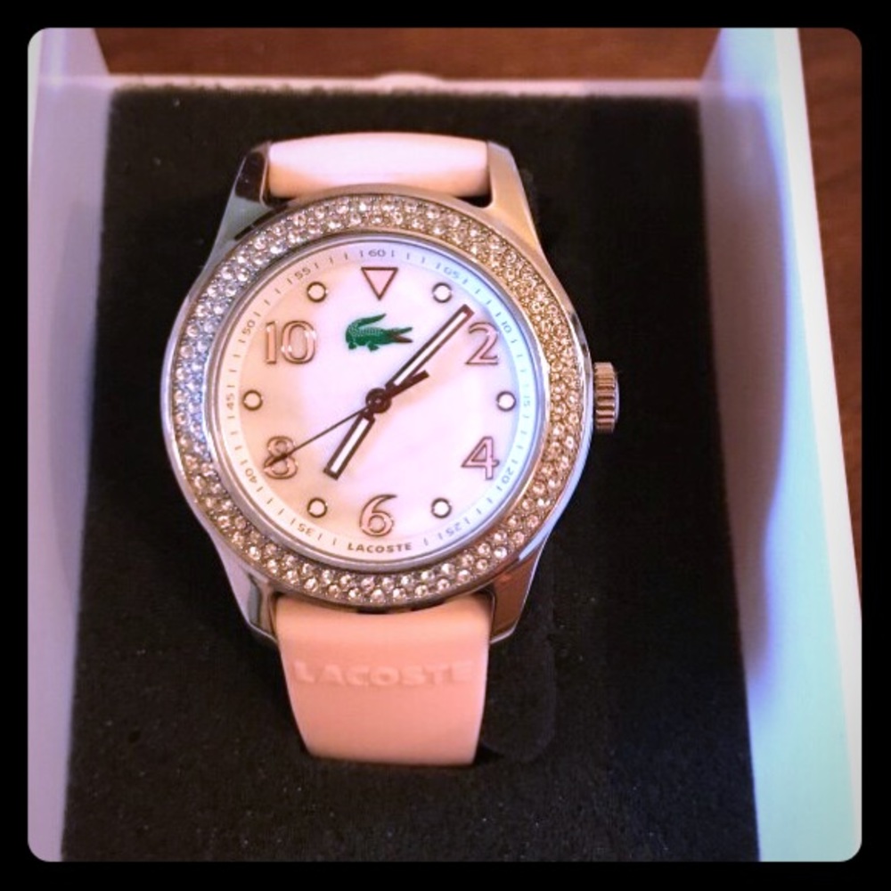 Lacoste pink wrist watch